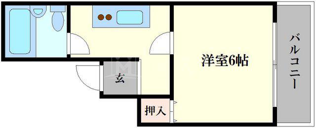 プレミール北堀江(1K/3階)の間取り写真