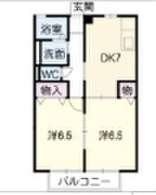 SPRUCE(2DK/2階)の間取り写真