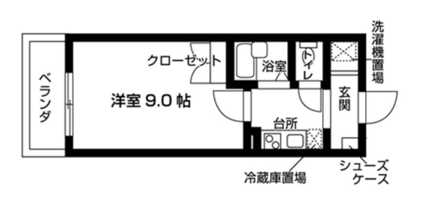 E STUDIO(1K/2階)の間取り写真