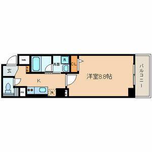 ボヌールT.Y(1K/3階)の間取り写真
