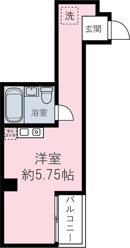 ライベストコート常盤台(1K/2階)の間取り写真