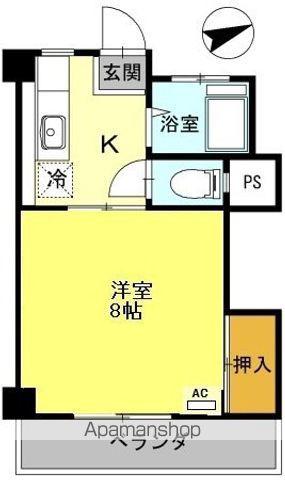 コーポ池内(ワンルーム/4階)の間取り写真