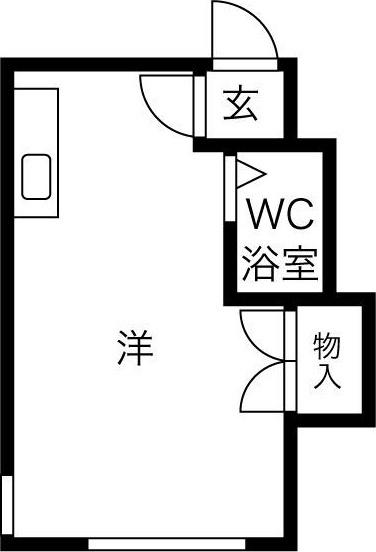 パラシオン南10条(ワンルーム/3階)の間取り写真