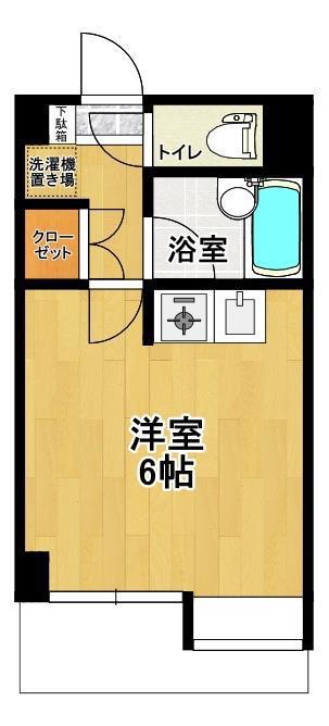 LILY-BE郡山I(ワンルーム/1階)の間取り写真