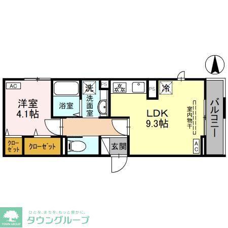 D-ROOM南町3丁目(1LDK/3階)の間取り写真