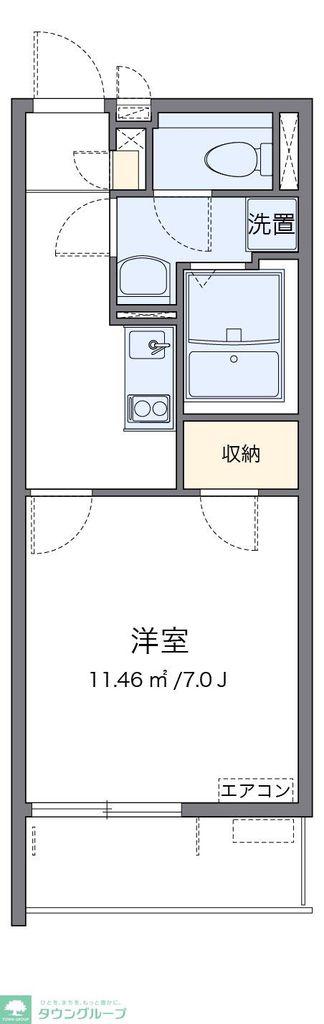 クレイノZUKA(1K/2階)の間取り写真