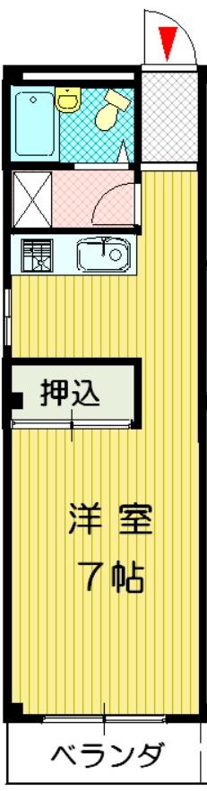 コーポフェニックス(ワンルーム/2階)の間取り写真