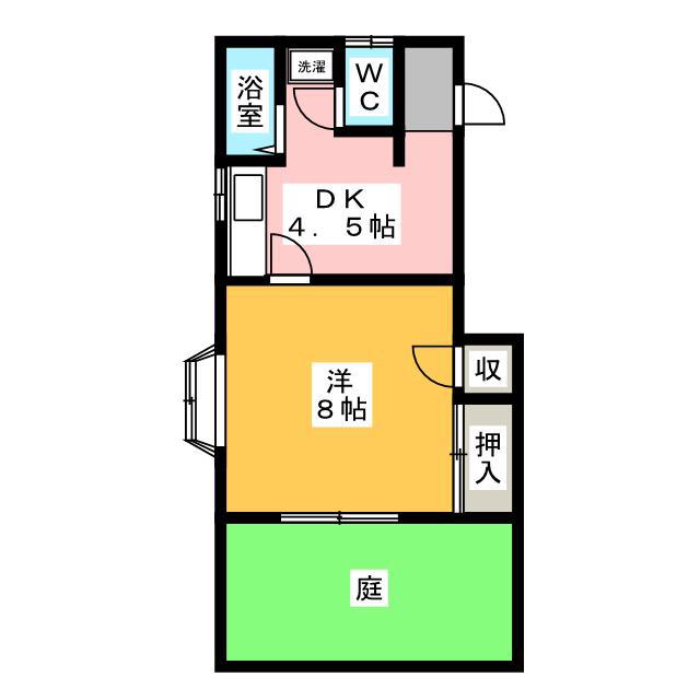 コーポみうら(1DK/1階)の間取り写真