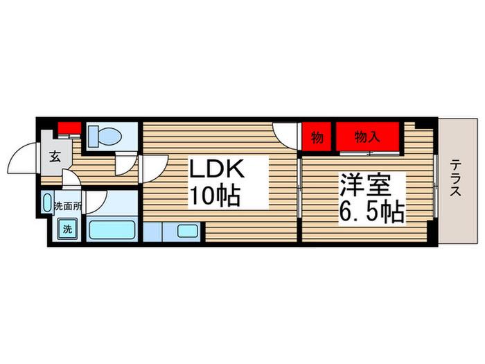 コーポ照力(1LDK/1階)の間取り写真