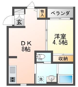 ステラ・カデンテ(1DK/1階)の間取り写真
