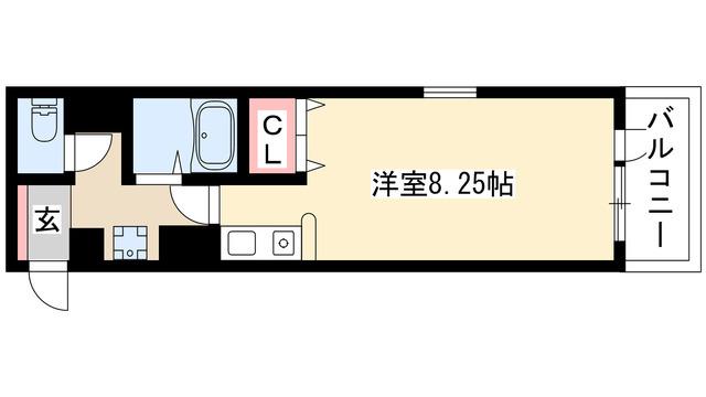 桜山アネックス(ワンルーム/5階)の間取り写真