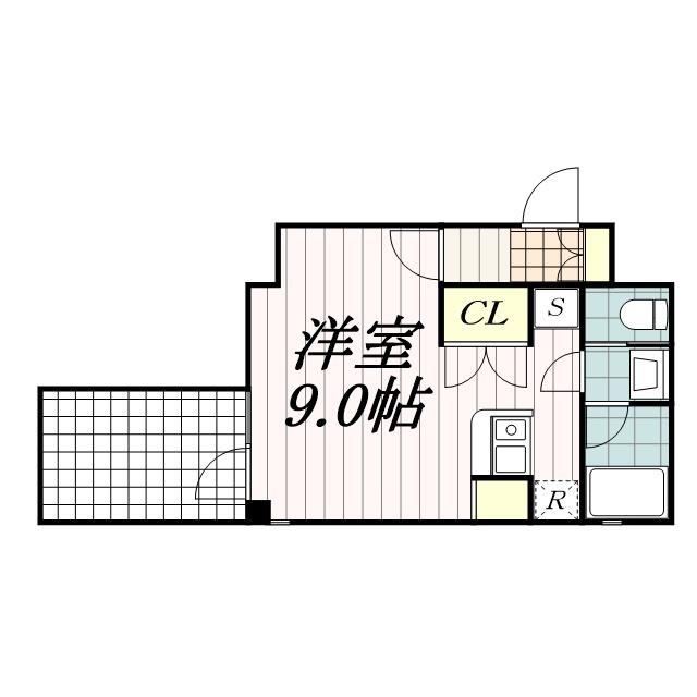 アリア幕張(1K/2階)の間取り写真
