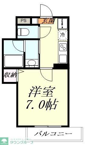 ミライズ浦和美園(1K/3階)の間取り写真