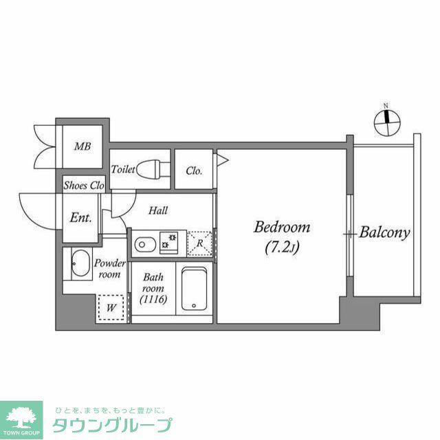 CASSIA福島駅前(1K/2階)の間取り写真