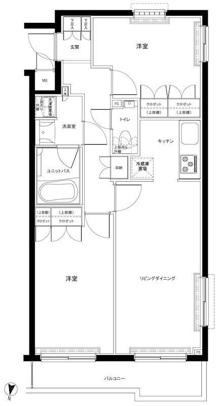 ルーブル赤羽台(2LDK/2階)の間取り写真
