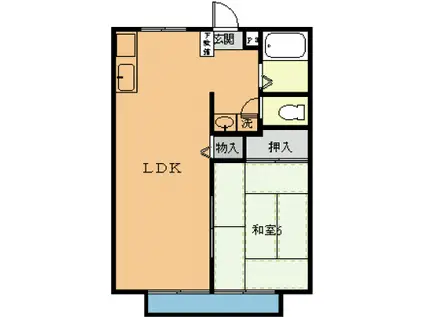 PIER39(1LDK/2階)の間取り写真