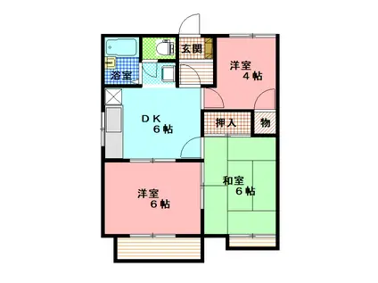 ストリーム本郷(3DK/2階)の間取り写真