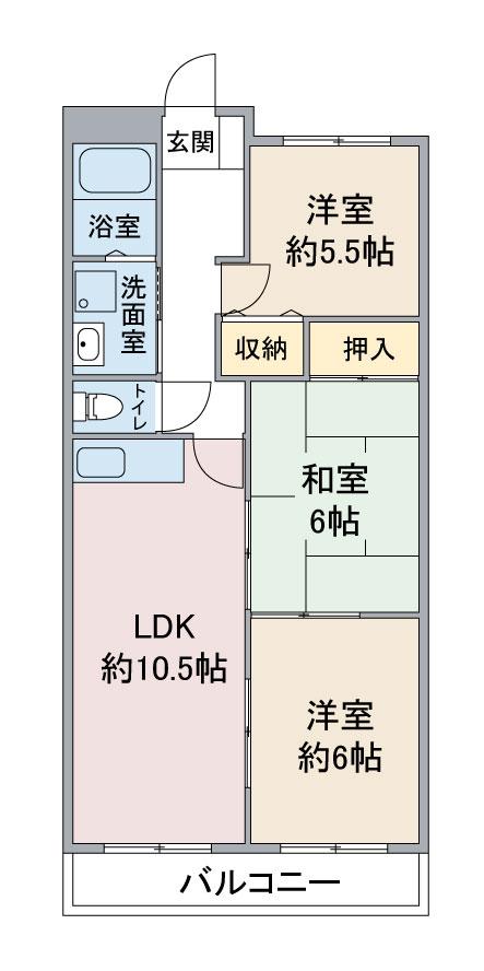 グランシャリオ(3LDK/2階)の間取り写真