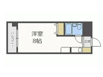 フォーラム日赤通前(ワンルーム/6階)の間取り写真