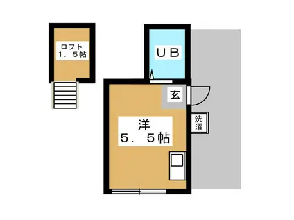 リバーサイド・タビラ(ワンルーム/3階)の間取り写真