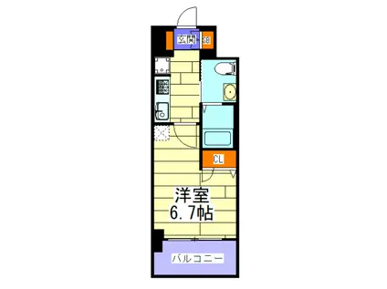 エステムコート梅田・天神橋IIIアヴァンテ(1K/7階)の間取り写真