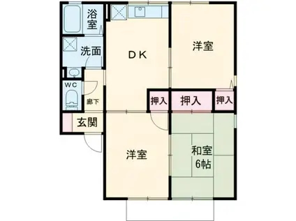 ORコーポ(3DK/2階)の間取り写真