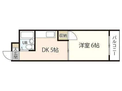 メゾンド山崎(1DK/4階)の間取り写真