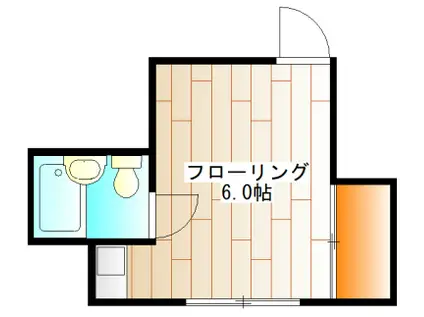サンハイツ(ワンルーム/2階)の間取り写真