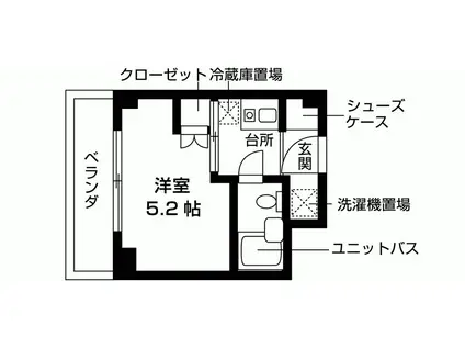 NASICフローラコート世田谷(ワンルーム/2階)の間取り写真