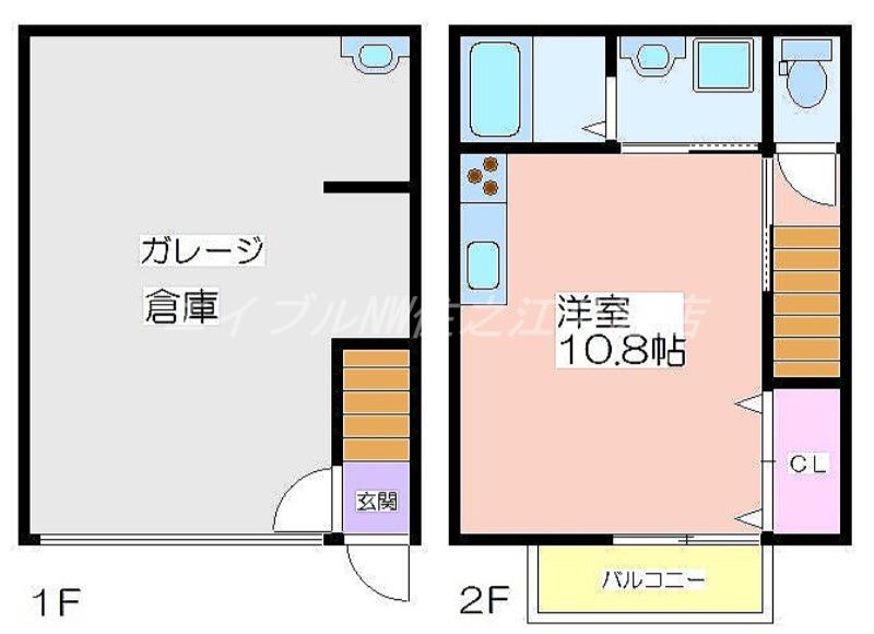 GAZZELE STYLE 西住之江(ワンルーム/1階)の間取り写真