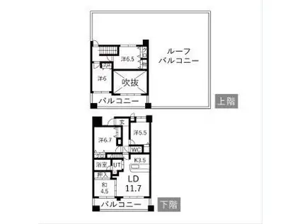 モアグレース住吉III(5LDK/6階)の間取り写真