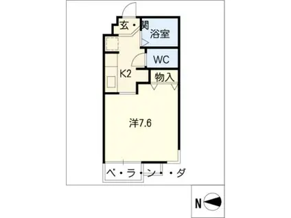 ベル・グランデ・川名(1K/3階)の間取り写真