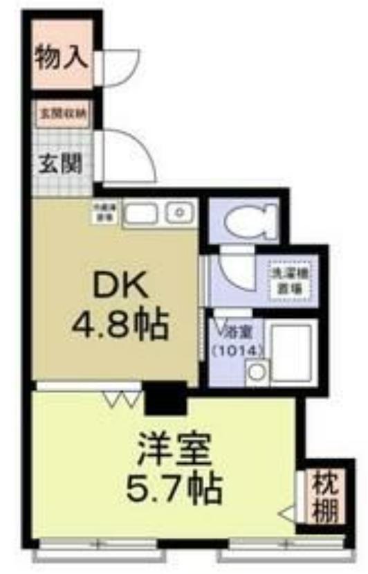 イースト西代(1DK/3階)の間取り写真