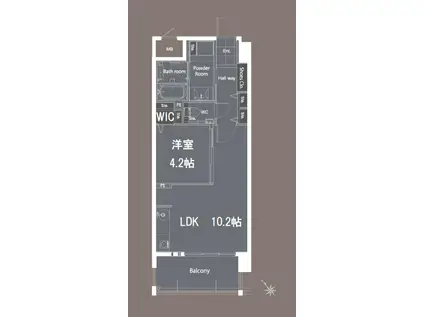 ワイズグレイスシティ久茂地(1LDK/7階)の間取り写真