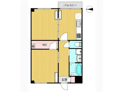 西品川1丁目(2DK/4階)の間取り写真