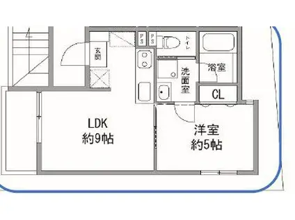 グランメゾン小石川(1DK/2階)の間取り写真