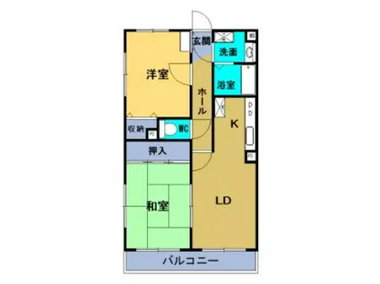 ユーミーTANGA(2LDK/3階)の間取り写真