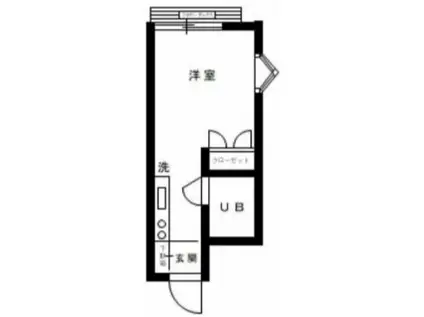 池上マンション(ワンルーム/3階)の間取り写真