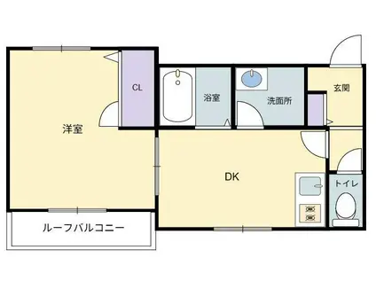 サンビエナ(1DK/3階)の間取り写真