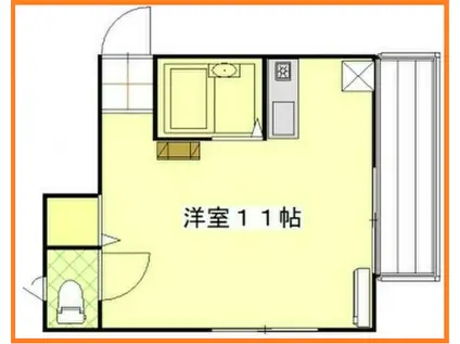 Rプレイス(ワンルーム/2階)の間取り写真