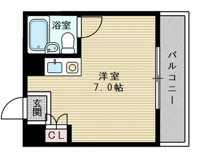 リバーサイドK(ワンルーム/5階)の間取り写真