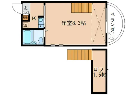 シティパレス21奈良寺町(1K/1階)の間取り写真