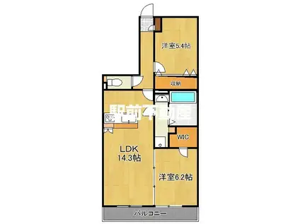 アインス鳥飼(2LDK/3階)の間取り写真