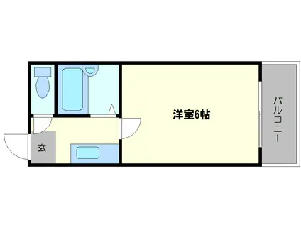 エクラ難波南(1K/3階)の間取り写真