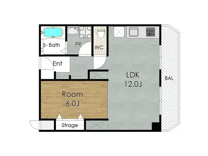 小林義ビルディング(1LDK/4階)の間取り写真