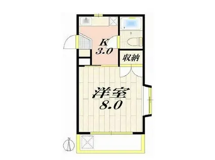 ハイツ荻窪(1K/1階)の間取り写真