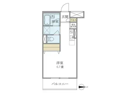 メゾンベール南麻布(ワンルーム/4階)の間取り写真