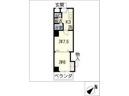 VIA141(2K/5階)の間取り写真