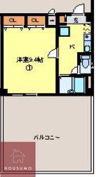 アルビオン新北野(1K/7階)の間取り写真