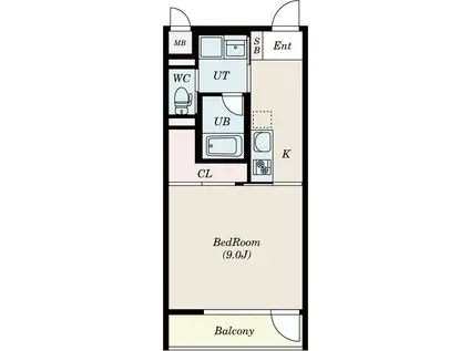 RAFFINE AZMA(1K/6階)の間取り写真